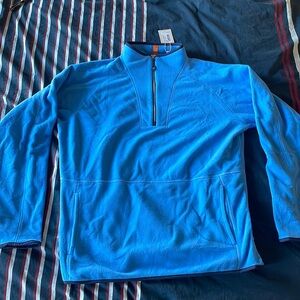 Sky Blue Peter Millar Quarter-Zip Sweater Size L  !!! NWT !!!
